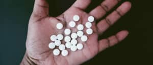 A handful of melatonin pills