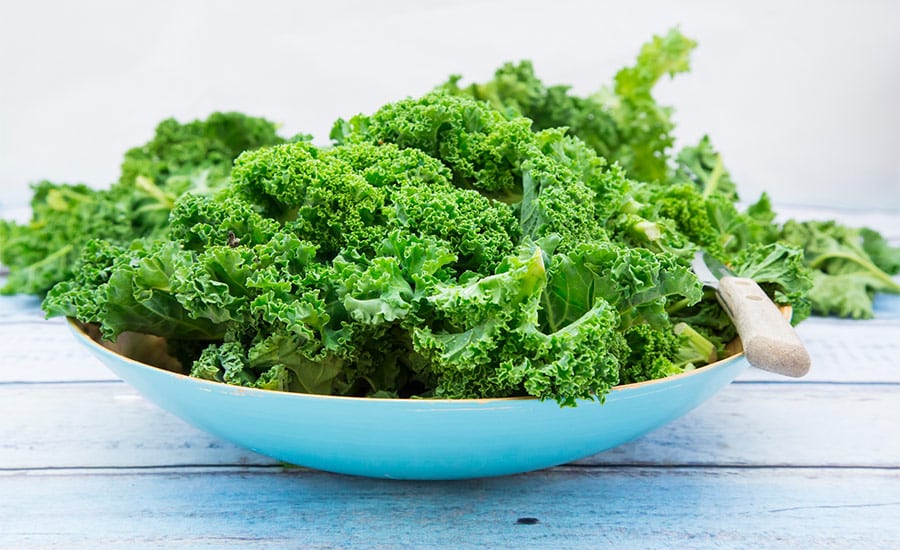 A bowl of kale