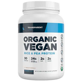 Transparent Labs Organic Vegan Rice Pea Protein