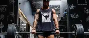Matt Tralli lifting weight on barbell