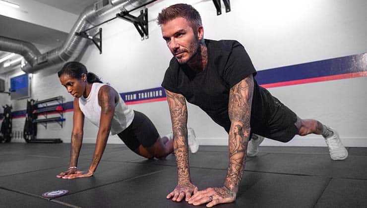 David Beckham doing his DB45 routine at F45