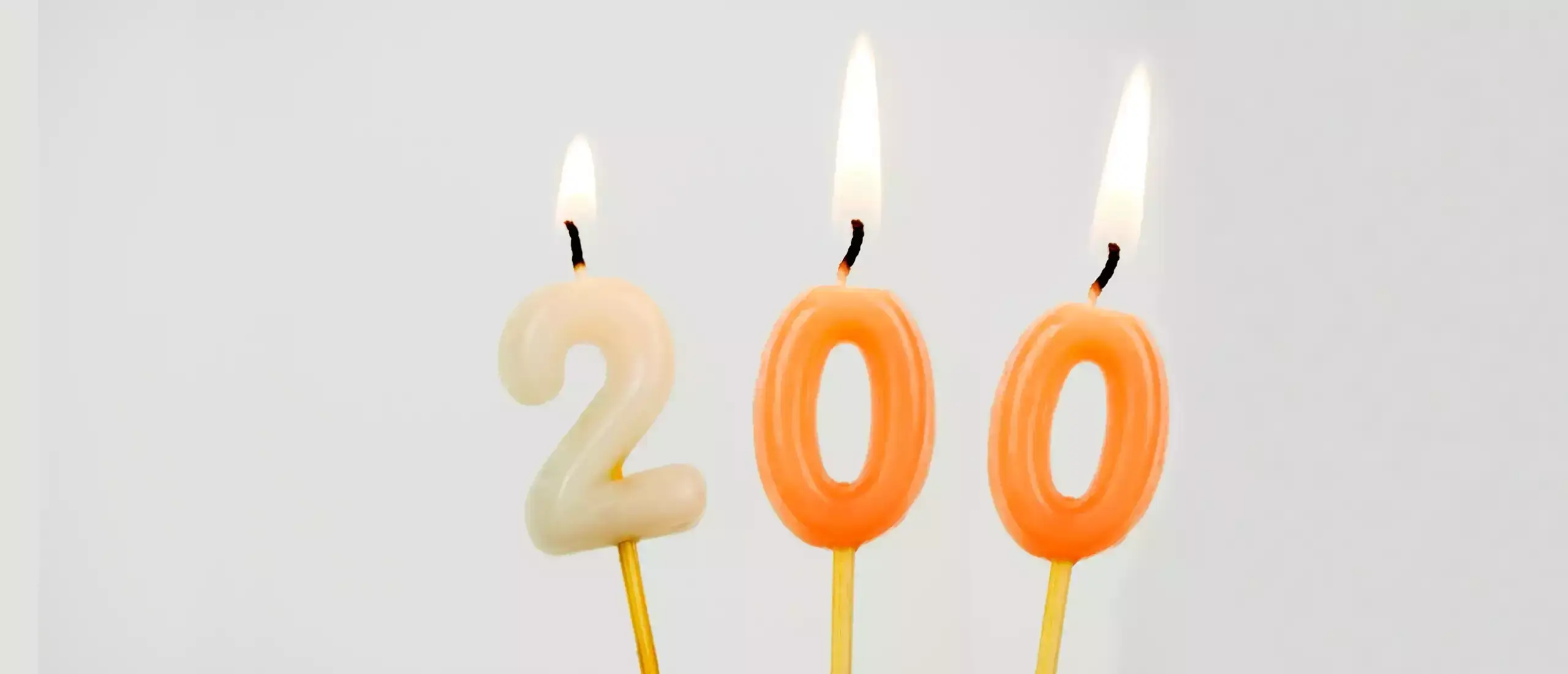 burning candles for 200