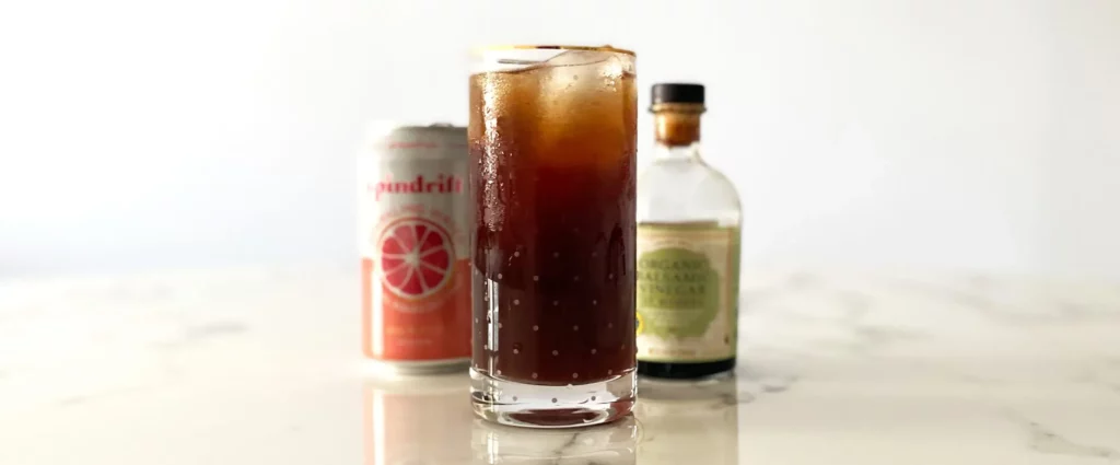 Healthy Coke mixture of balsamic vinegar and sparkling water