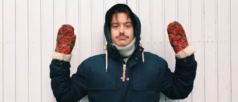 A man wears mittens to keep himself from masturbating