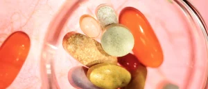 NMN and other supplements in a dish