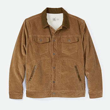 FLINT AND TINDER Sherpa-Lined Corduroy Trucker Jacket
