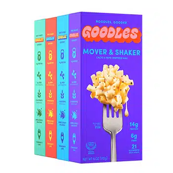 Goodles in all four beautiful flavors