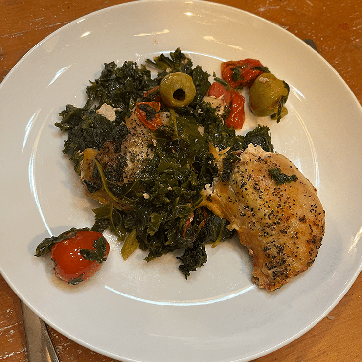 Chicken and kale from Fresh N Lean
