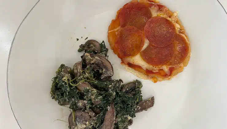 Keto Pizza on plate