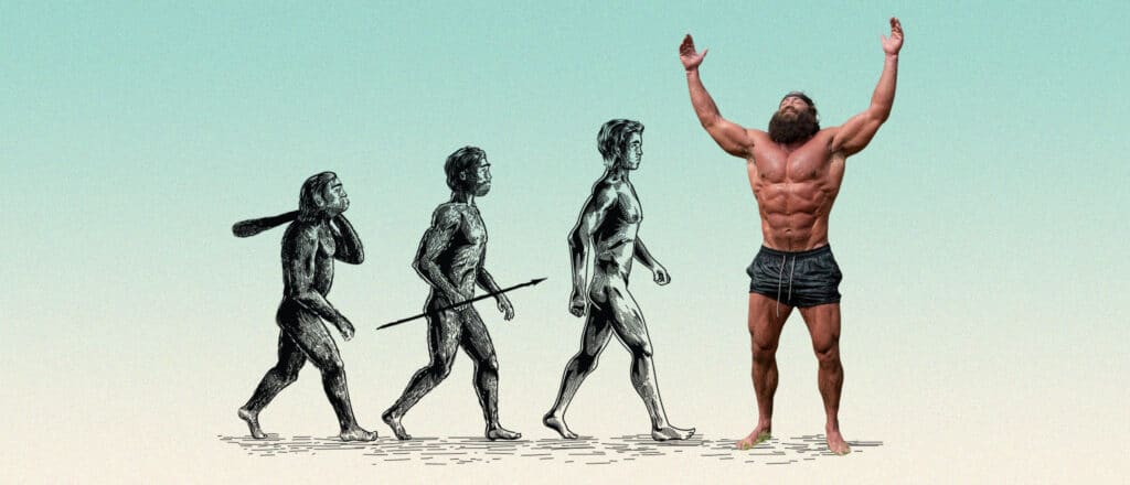 evolution of man into liver king