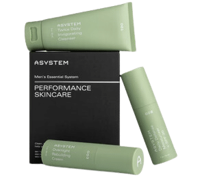 Asystem skincare routine kit on transparent background