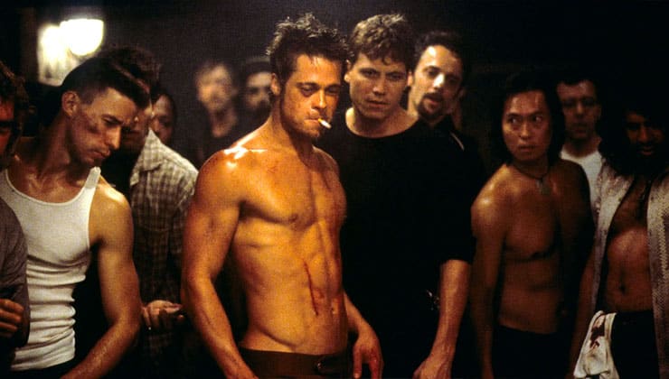 Brad Pitt Fight Club Movie Still