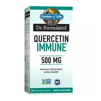 Dr. Formulated Quercetin Immune GARDEN OF LIFE supplement on white background