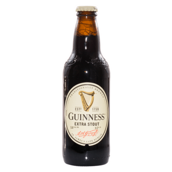 Guiness extra stout on white background