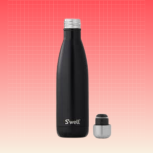 Swell bottle on red background