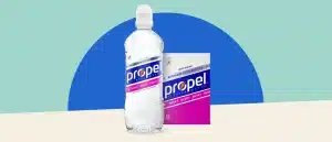 Propel water bottle and powder
