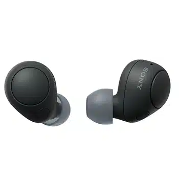 Sony Earbuds on white background