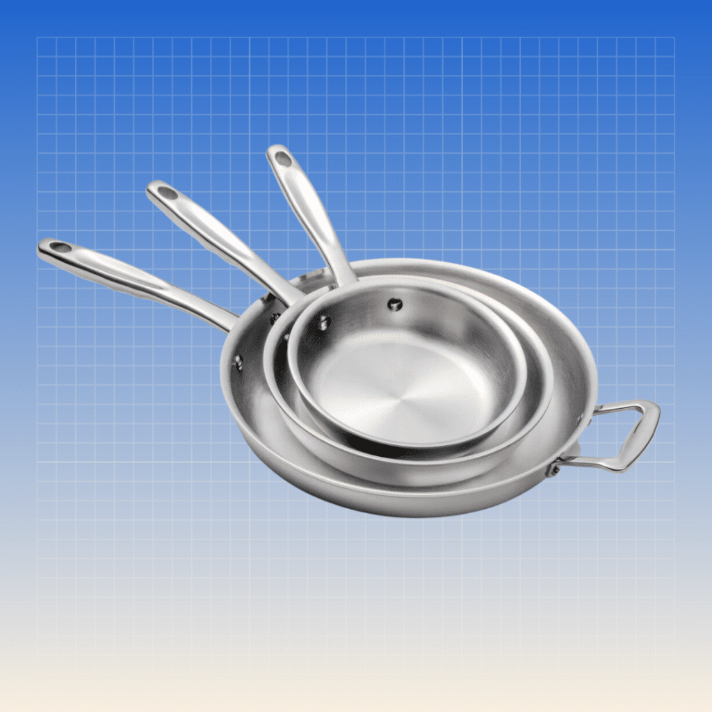 360 Cookware on blue background