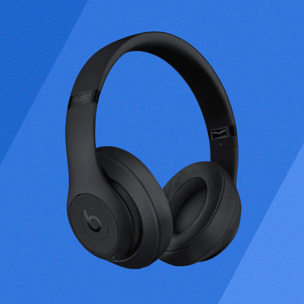 Beats Studio3 Wireless Headphones on blue background