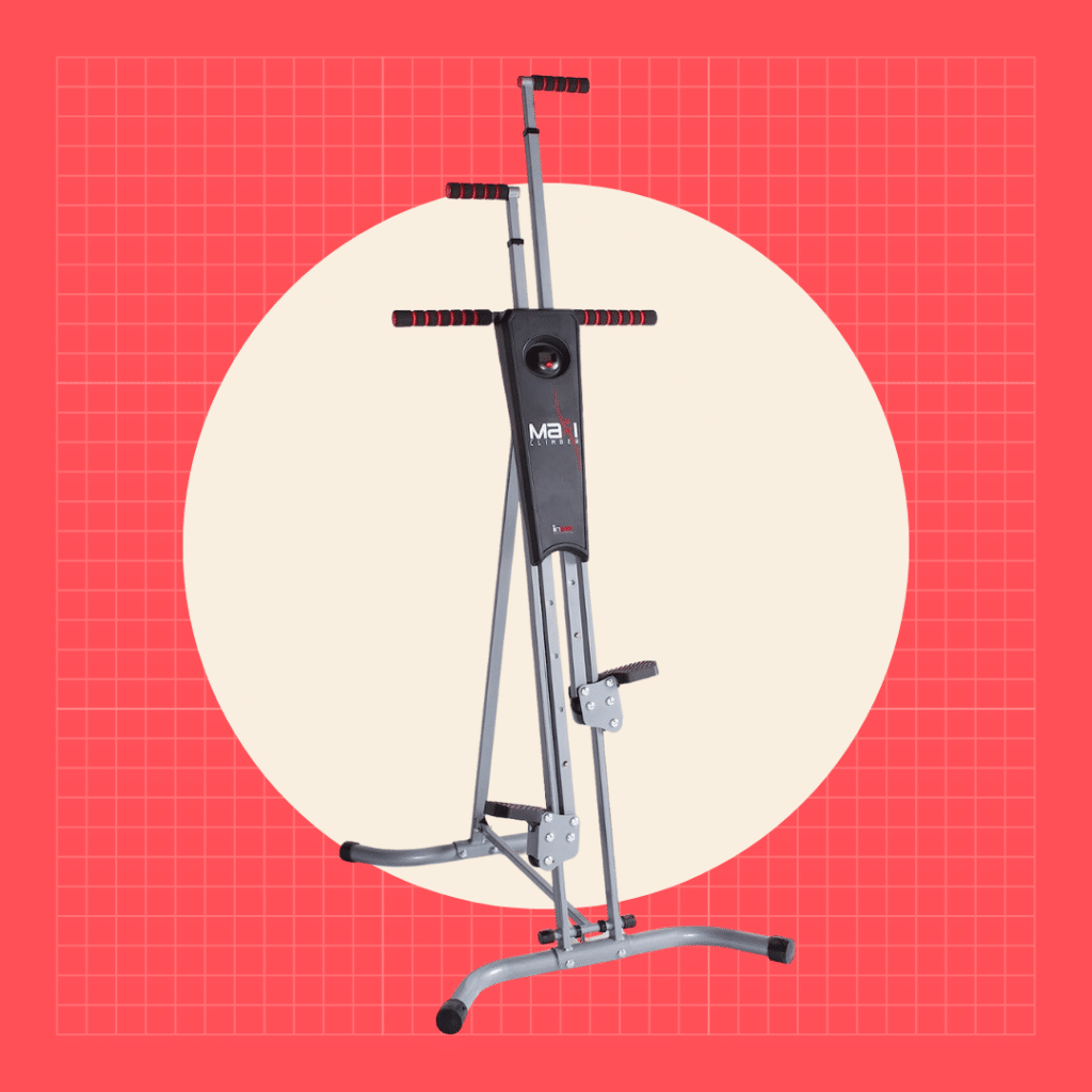 MaxiClimber Vertical Climber on red background