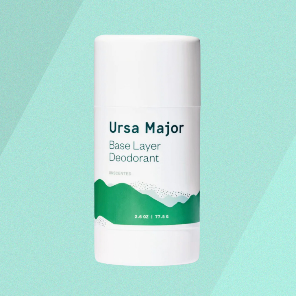 Ursa Major base layer natural deodorant on green background