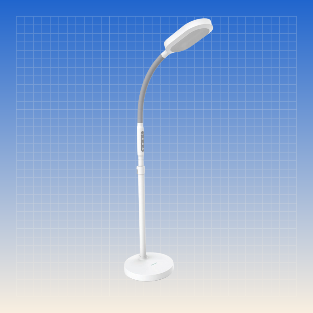 Verilux HappyLight Duo 2-in-1 Light Therapy & Task Floor Lamp