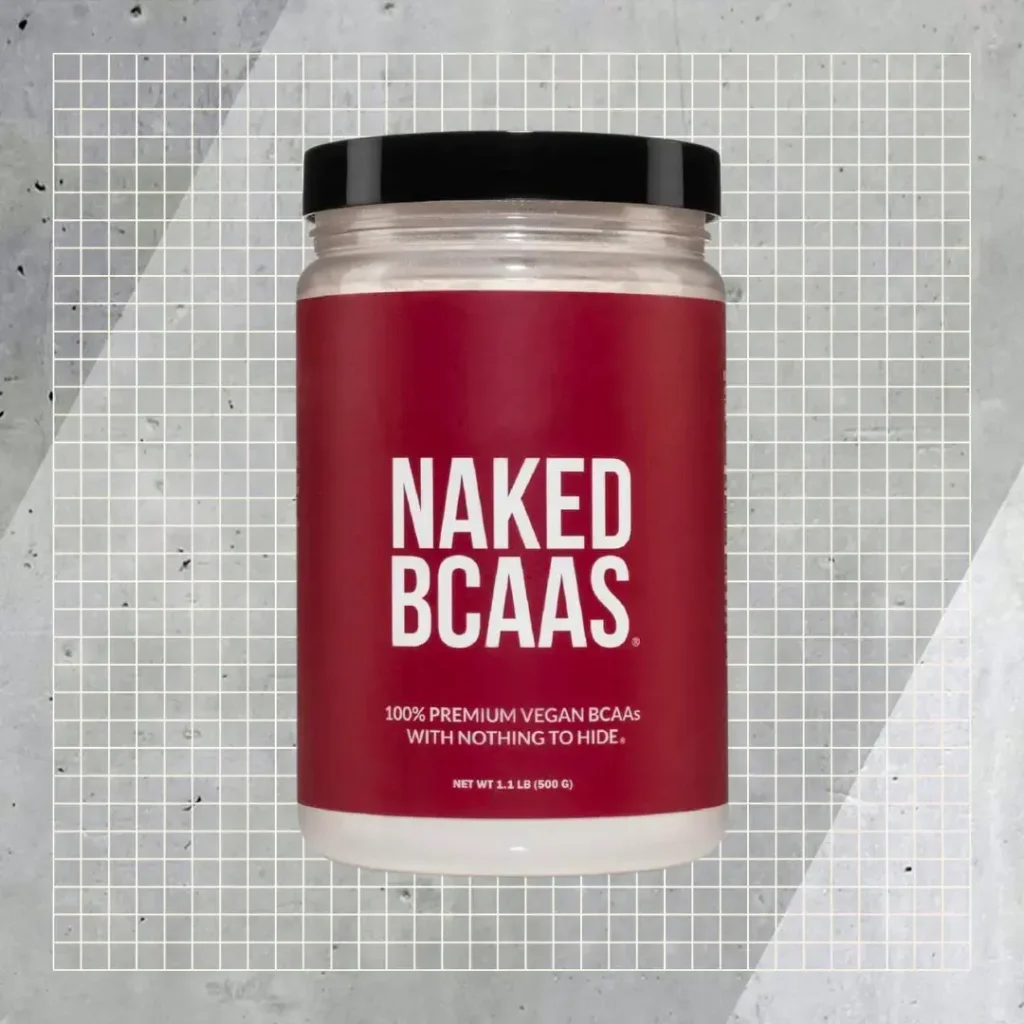 naked bcaas on gray background
