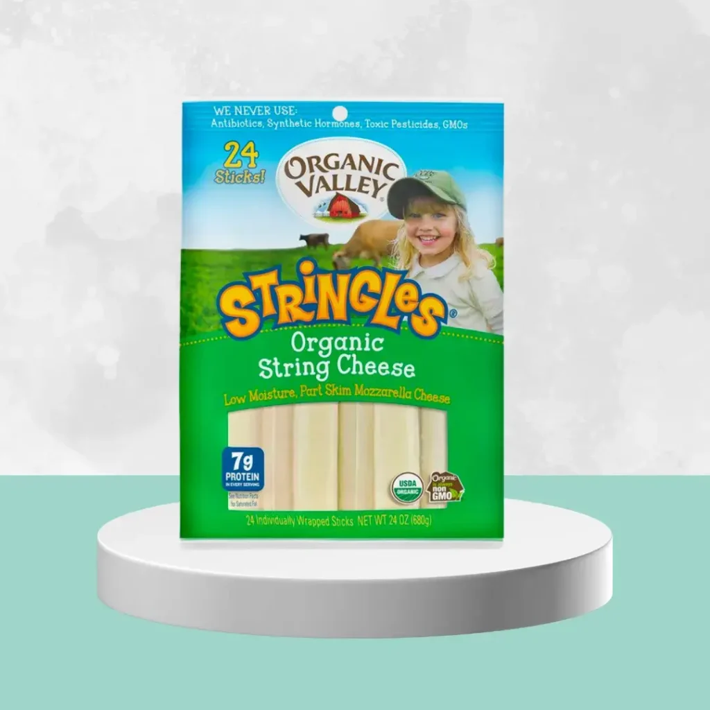 organic valley stringles stringed cheese