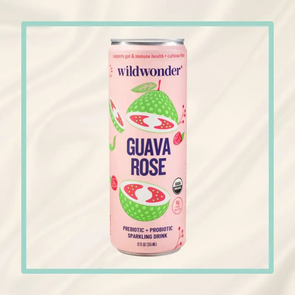wildwonder guava rose prebiotic soda