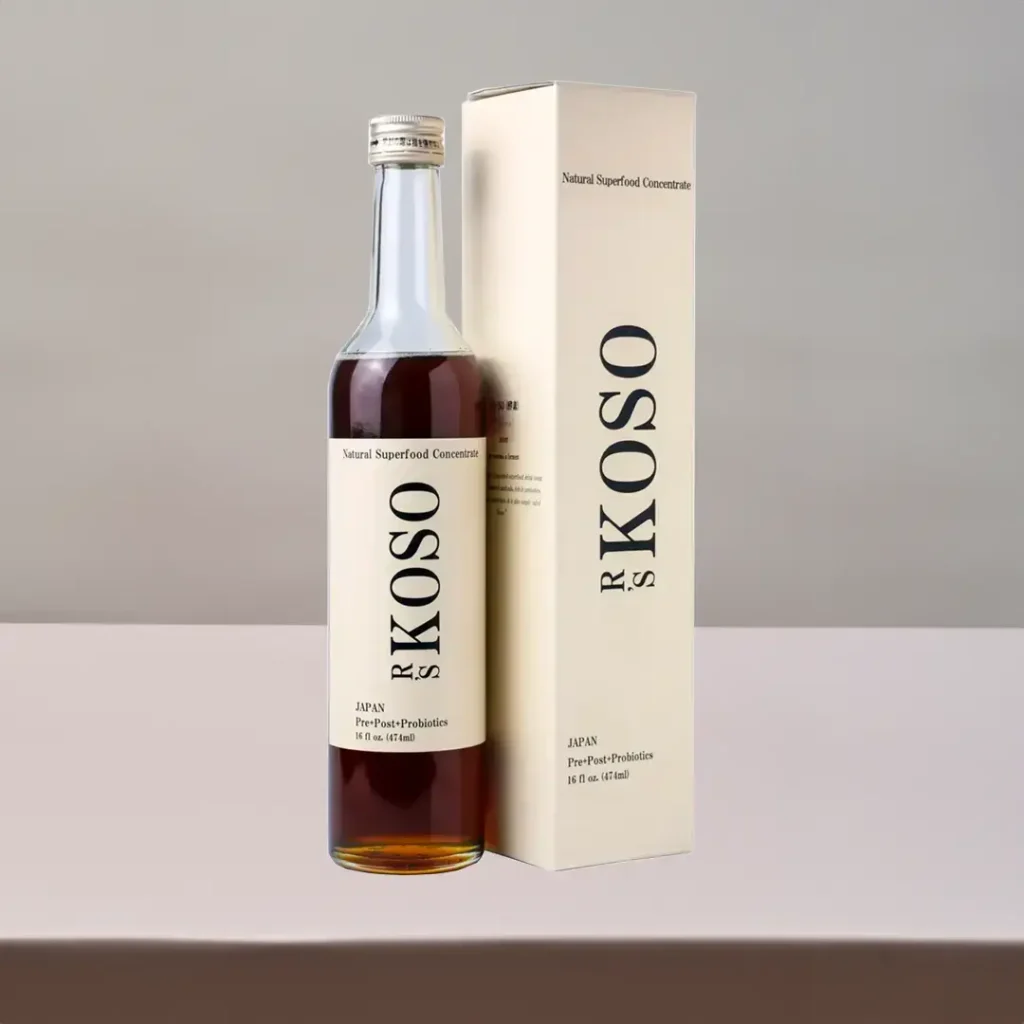 r's koso drink on a gray background