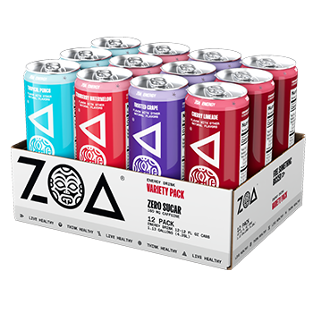 Case of Zoa Energy Drinks