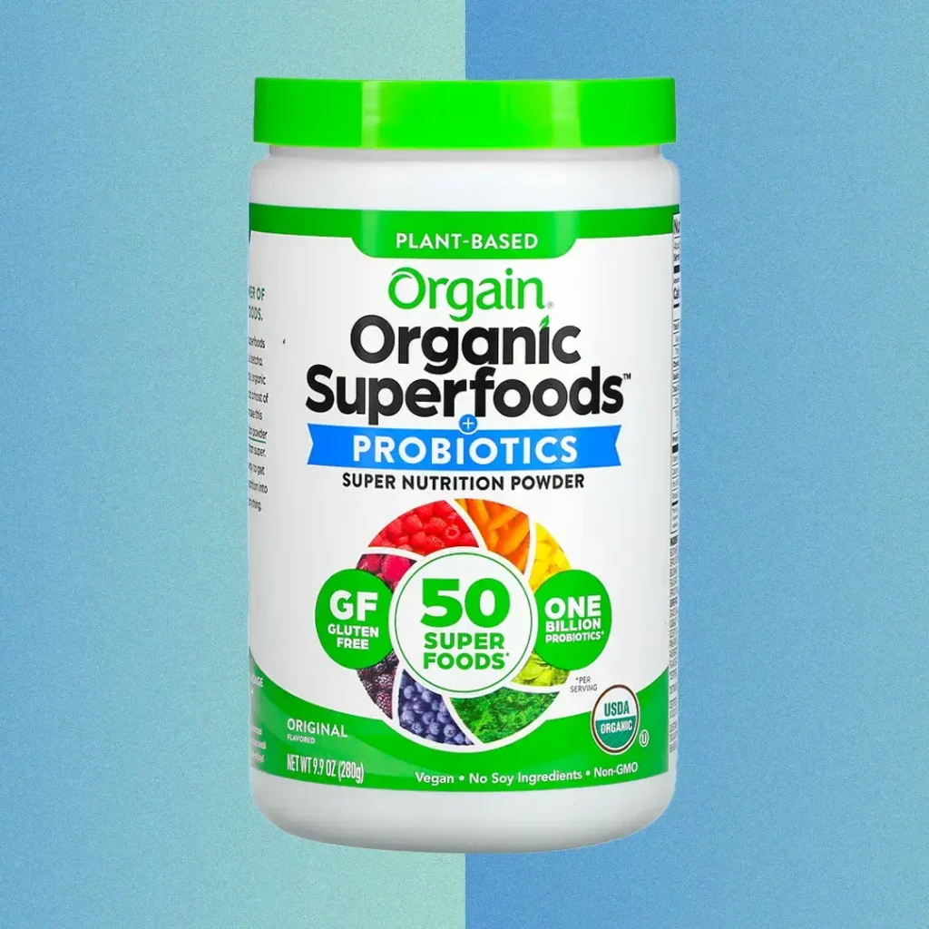 Orgain Organic Greens Powder and Probiotics