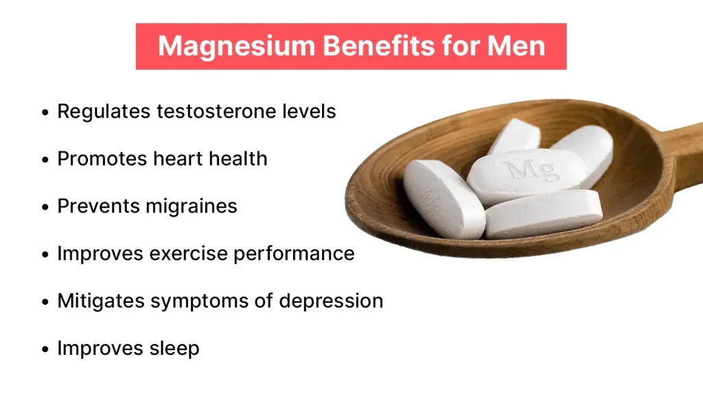 magnesium benefits for men in list form