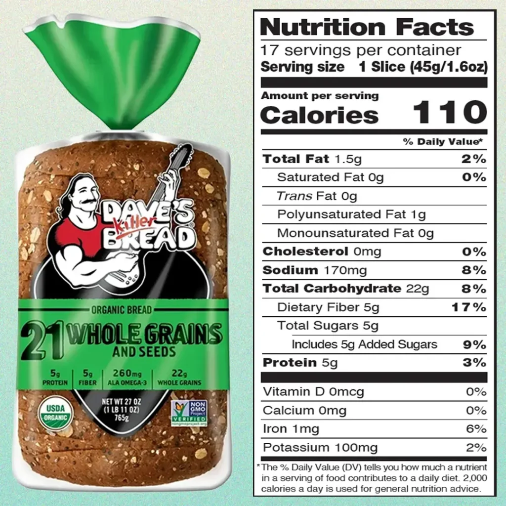 Dave's Killer Bread nutrition facts