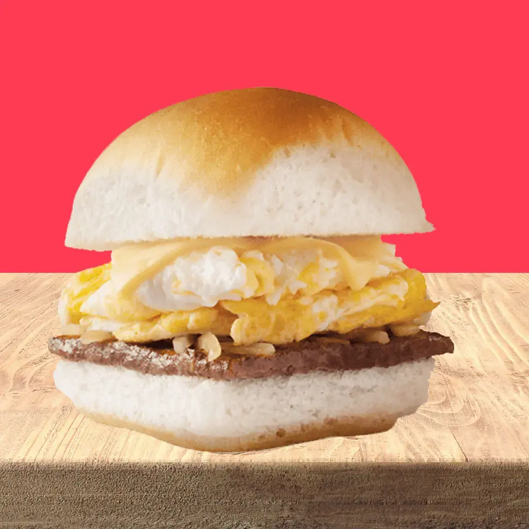 White Castle Breakfast Slider with Egg and Cheese